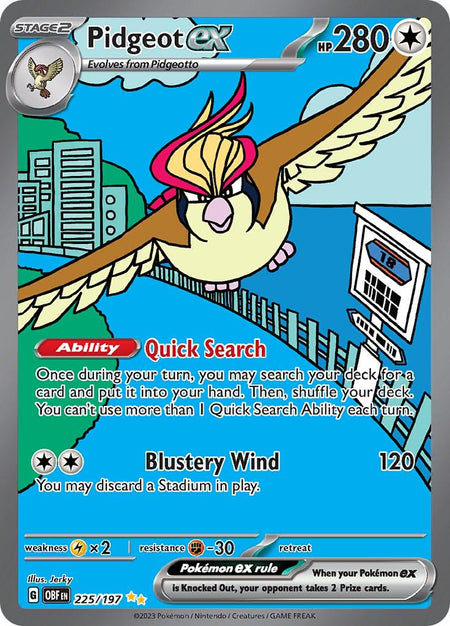 Pokemon Pidgeot ex #225/197 Obsidian Flames