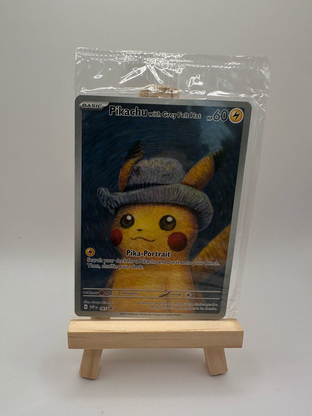 Pokemon Pikachu with Grey Felt Hat #085