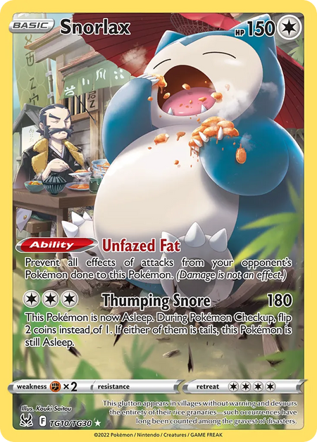 Pokemon Snorlax #TG10/TG30